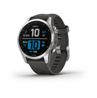 fēnix 7S - Silver with Graphite Band - 42mm - Standard Edition - 010-02539-01 - Garmin